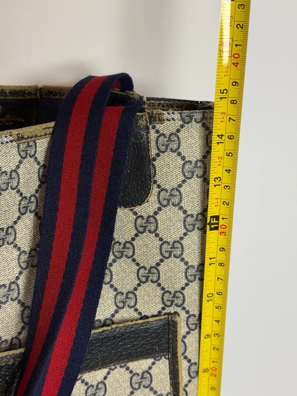 Vintage Gucci GG Supreme Sherry Line Canvas Tote Bag Project - Picture 3 of 14